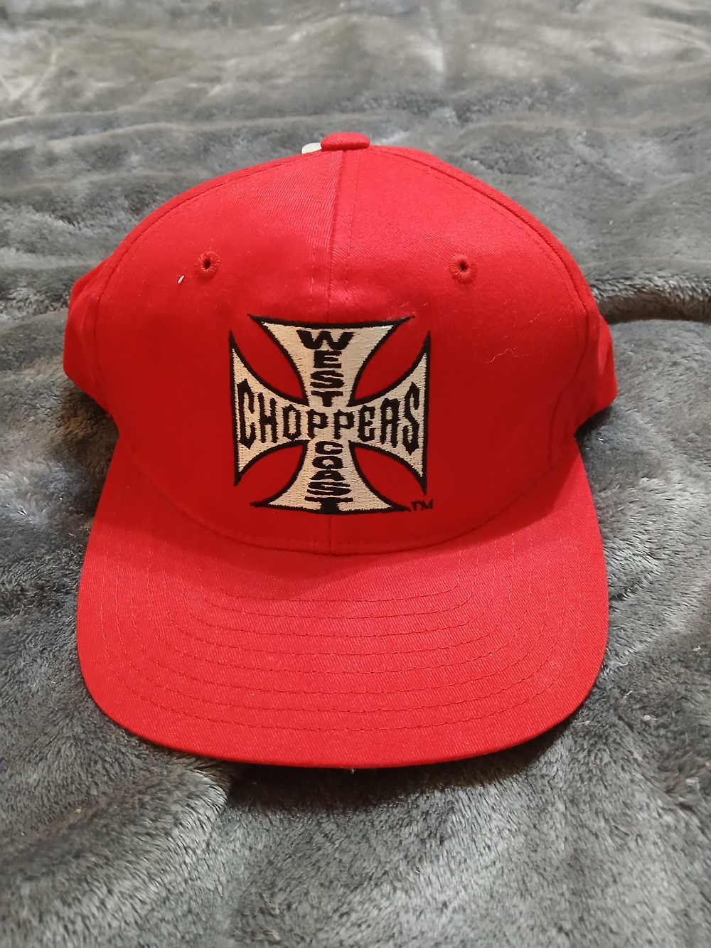 West Coast Choppers Red Logo Snapback Hat
